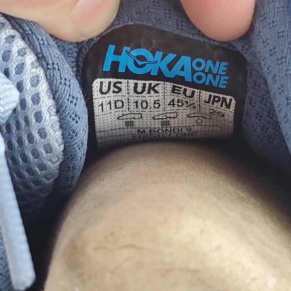 Hoka One One Bondi 9 Mens Shoes Drizzle Running Athletic Sneakers - Picture 8 of 9